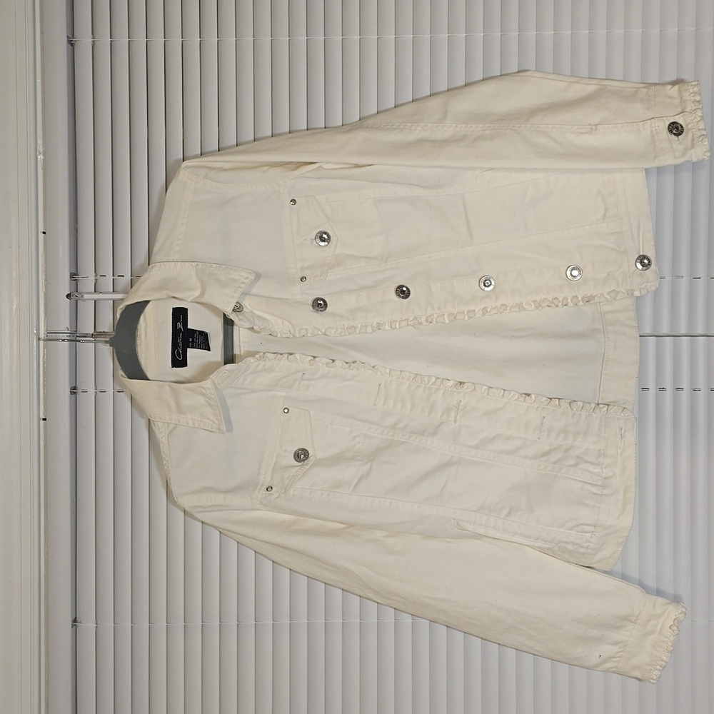 ✨ Cream Christiana Zinn Canvas Jacket – Size M ✨